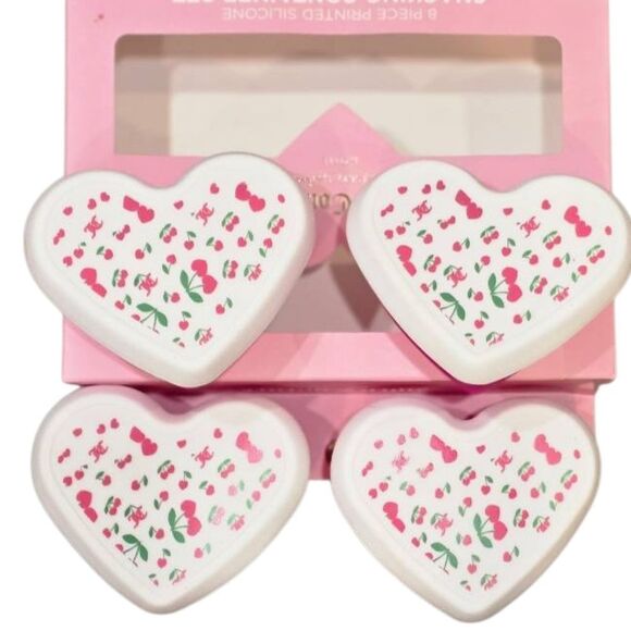 Juicy Couture Home 8-PC Heart Shaped Printed Silicone Snacking Container Set - Picture 2 of 8